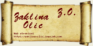 Žaklina Olić vizit kartica